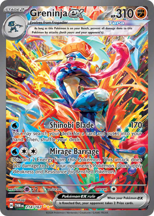 Pokémon — Greninja ex — Twilight Masquerade (SIR)