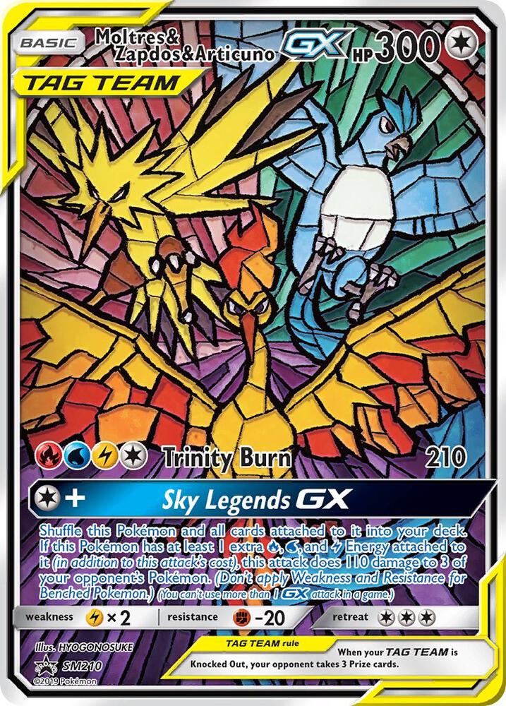 Pokemon Sun and Moon - Promo Moltres & Zapdos & Articuno GX SM210