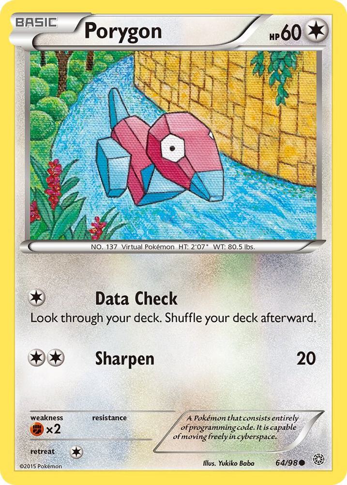 Porygon #64/98 - XY - Ancient Origins - Moderately Played