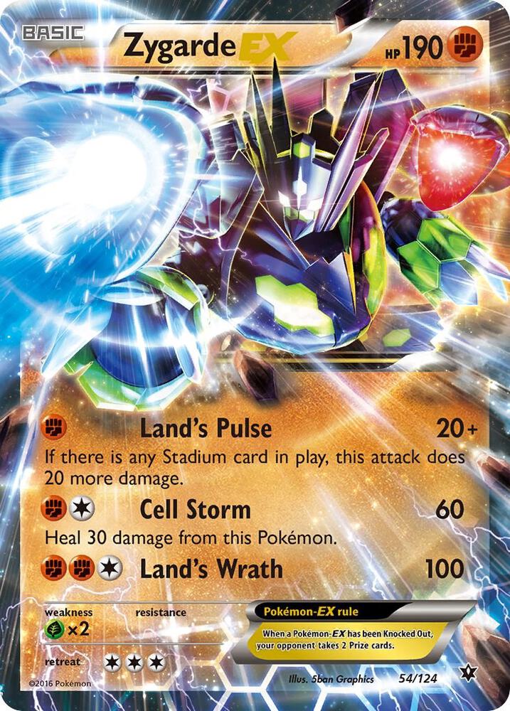 Zygarde EX #54/124 - XY - Fates Collide - Near Mint