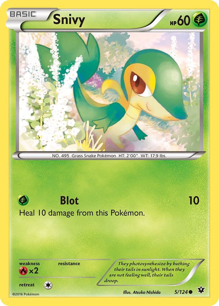 Snivy #5/124 - XY - Fates Collide - Near Mint