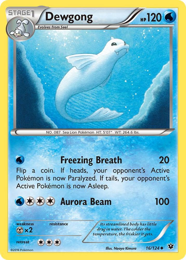 Dewgong #16/124 - XY - Fates Collide - Near Mint