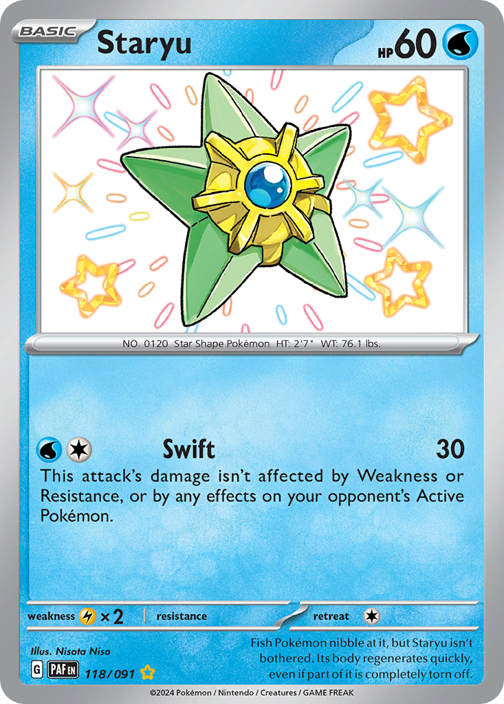 Pokémon — Staryu — Paldean Fates (Shiny)