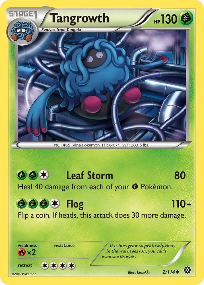 Tangrowth #2/114 - XY - Steam Siege - Near Mint