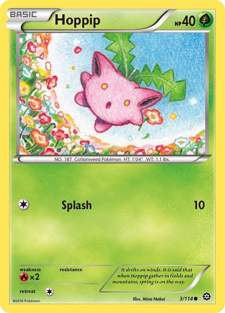 Hoppip #3/114 - XY - Steam Siege - Moderately Played
