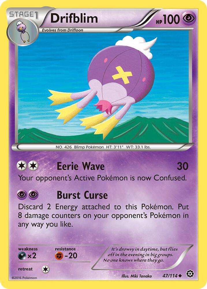 Drifblim #47/114 - XY - Steam Siege - Near Mint