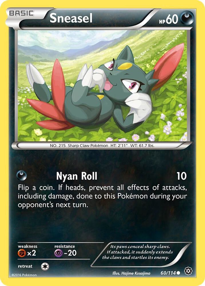 Sneasel #60/114 - XY - Steam Siege - Near Mint