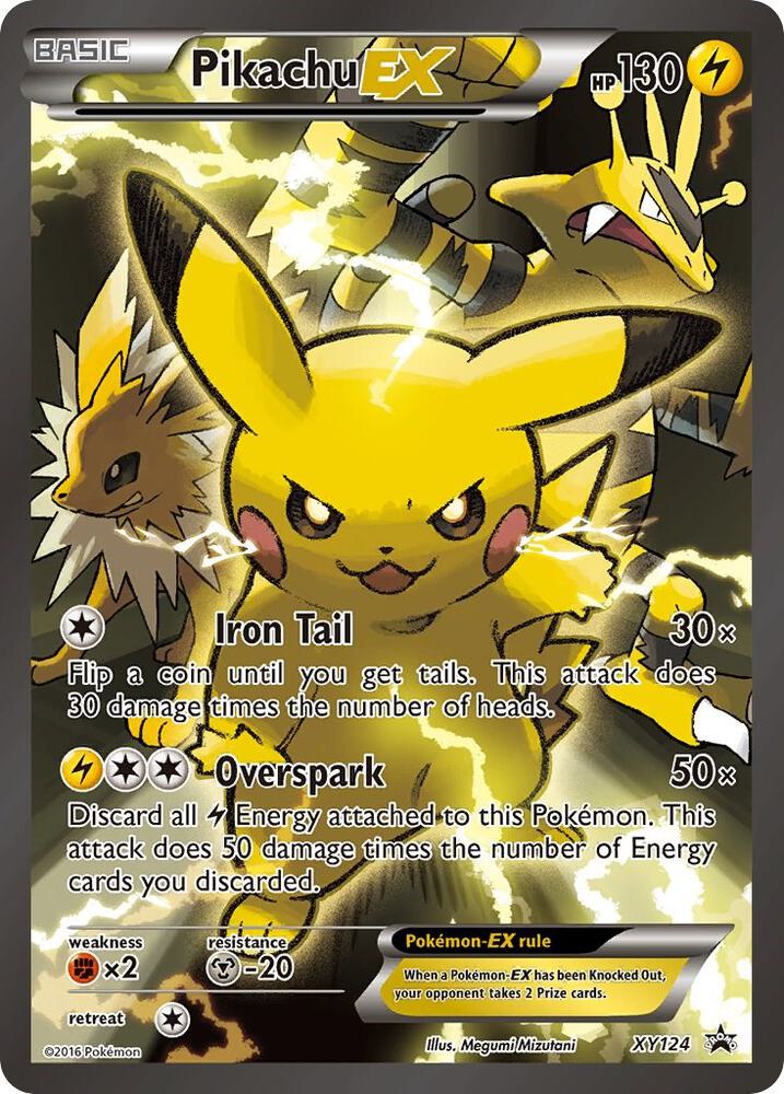 Pikachu EX #XY124 - XY Promos - Moderately Played