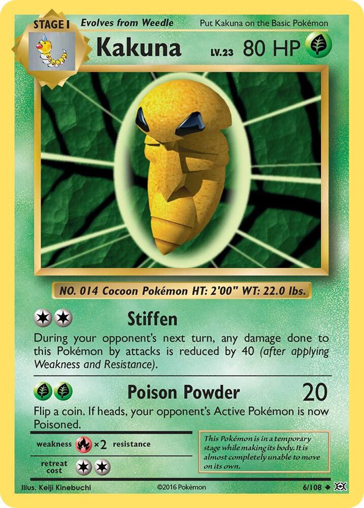 Kakuna #6/108 - XY - Evolutions - Near Mint
