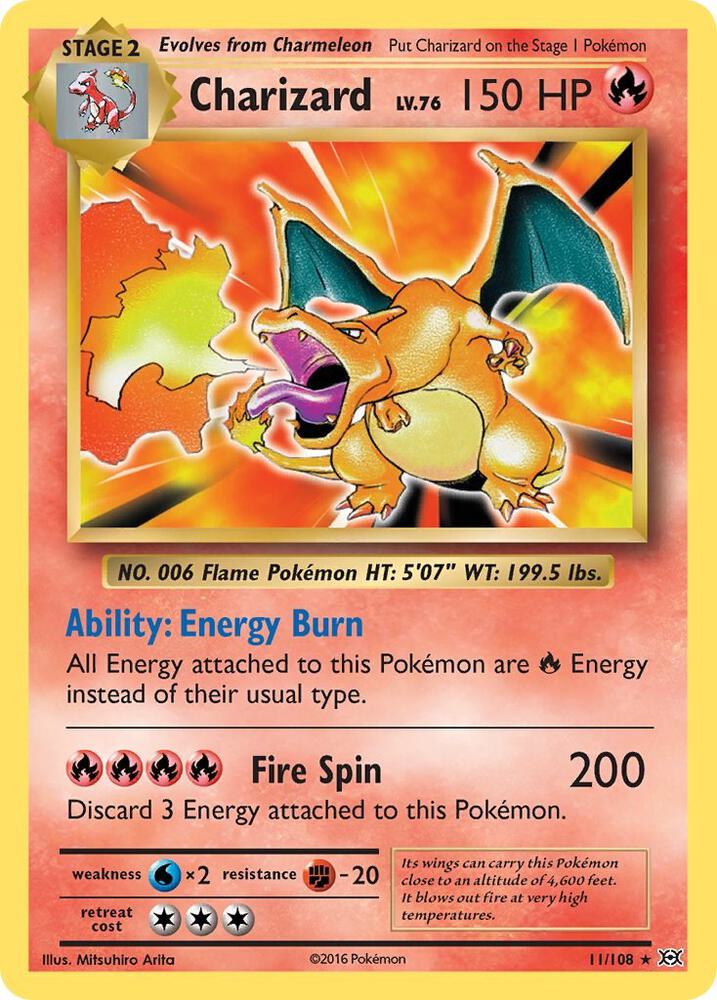 Charizard #11/108 - XY - Evolutions - Near Mint