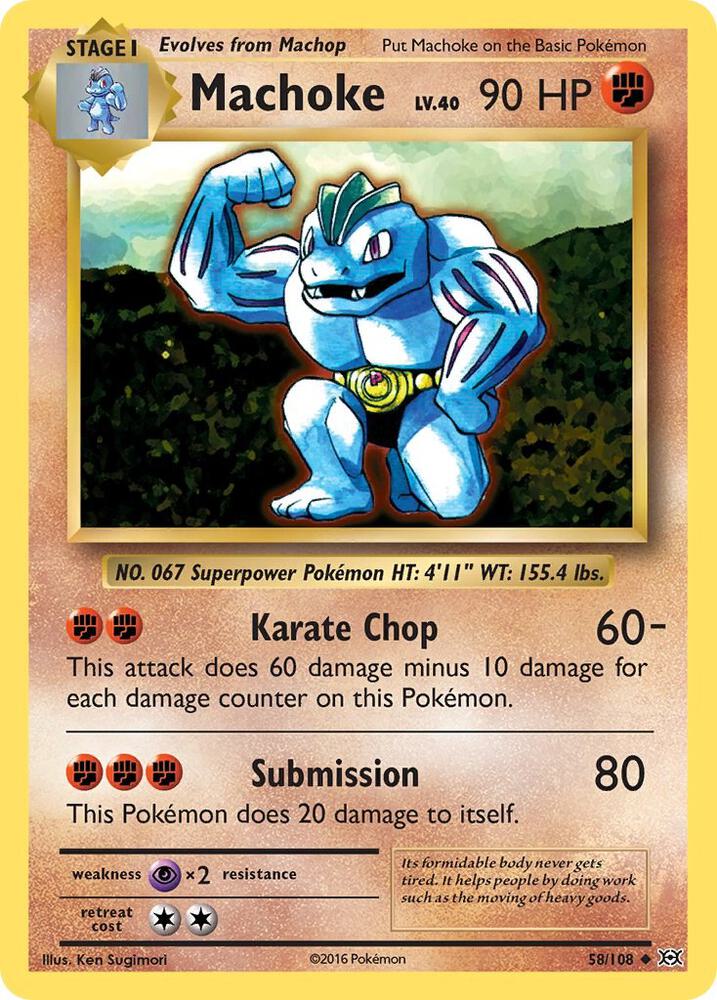 Machoke #58/108 - XY - Evolutions - Near Mint