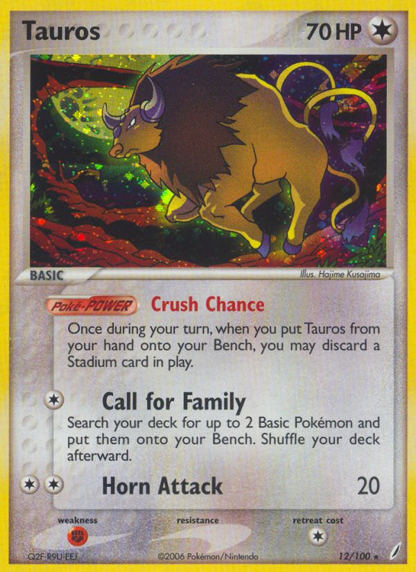 Pokémon — Tauros — EX Crystal Guardians (Holo)
