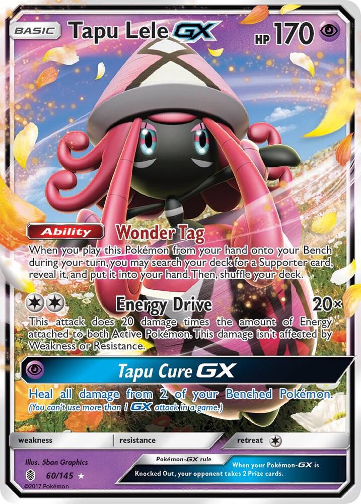 Tapu Lele GX #60/145 - SM - Guardians Rising - Near Mint