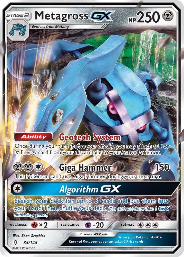 Metagross GX #85/145 - SM - Guardians Rising - Near Mint