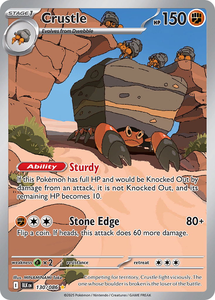 Pokémon — Crustle — Black Bolt (IR)