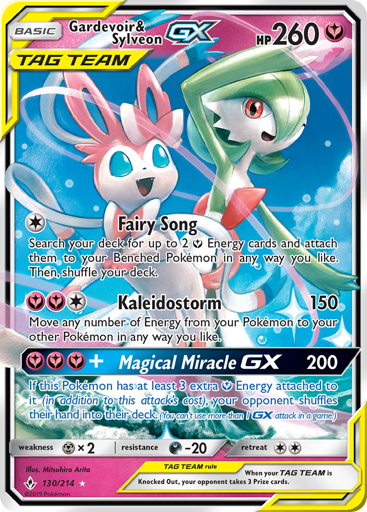 Pokémon — Gardevoir & Sylveon-GX — Unbroken Bonds (Holo GX)