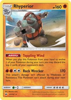 Rhyperior - 67/147 (SM Burning Shadows) #067/147 - Deck Exclusives - Near Mint
