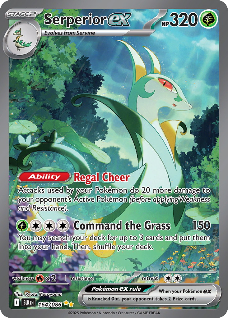 Pokémon — Serperior ex — Black Bolt (SIR)