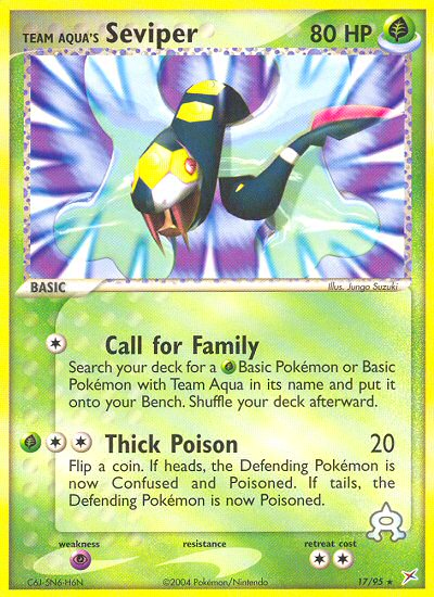 Pokémon — Team Aqua's Seviper — EX Team Magma vs Team Aqua (Rare)