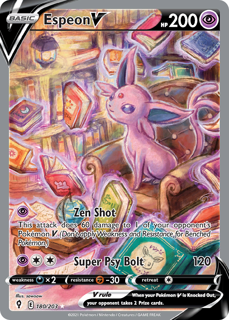 Espeon V (Alternate Full Art) · Evolving Skies · #180/203