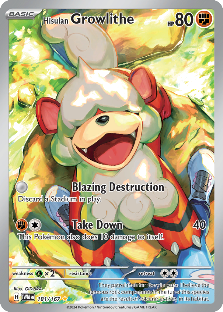 Hisuian Growlithe · Twilight Masquerade · #181/167