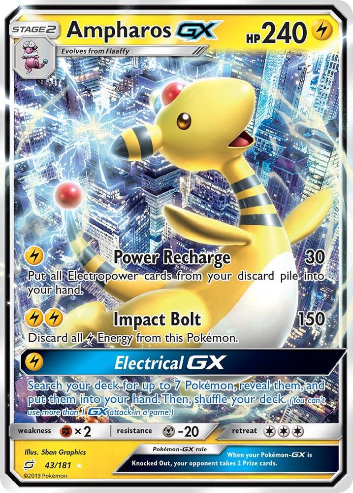 Ampharos GX #43/181 - SM - Team Up - Near Mint