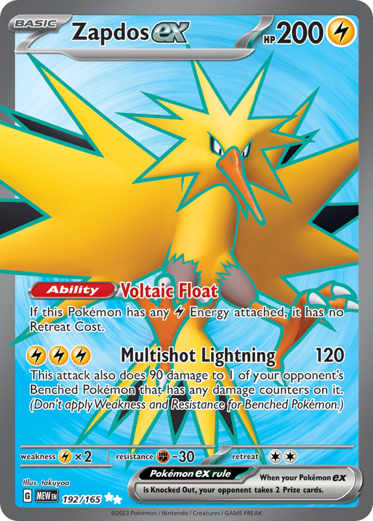 Zapdos ex · SV: 151 · #192/165
