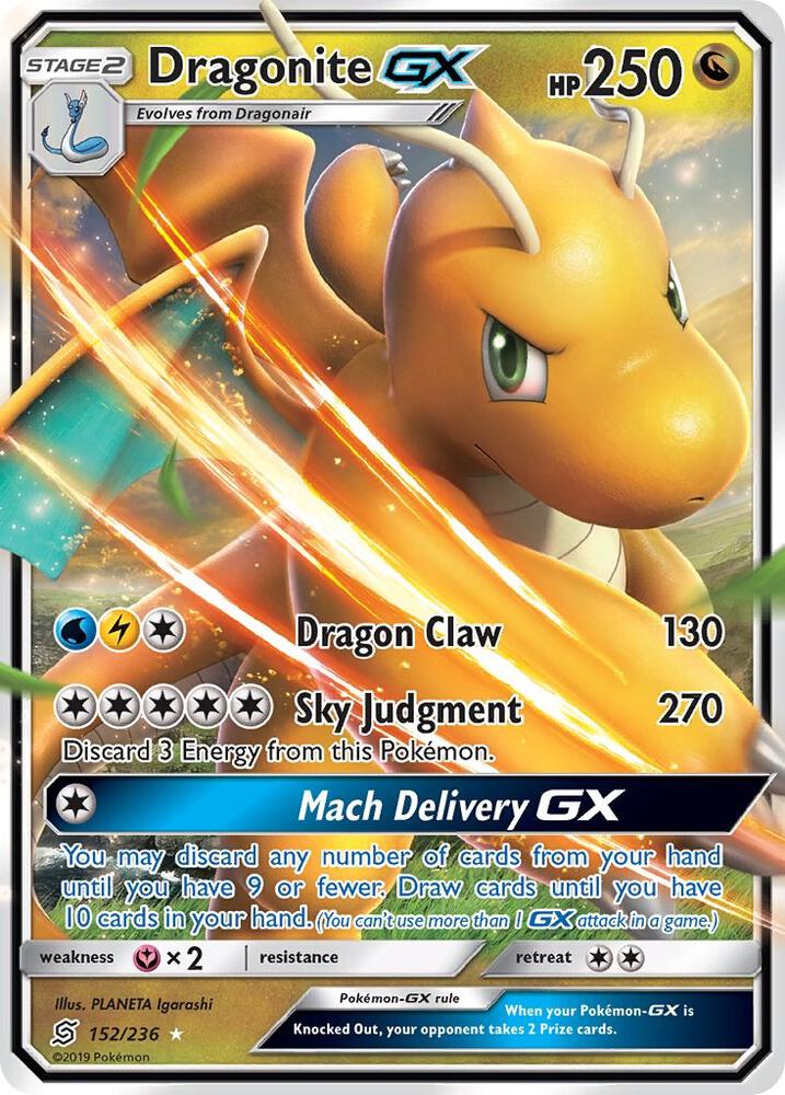 Dragonite GX #152/236 - SM - Unified Minds - Near Mint