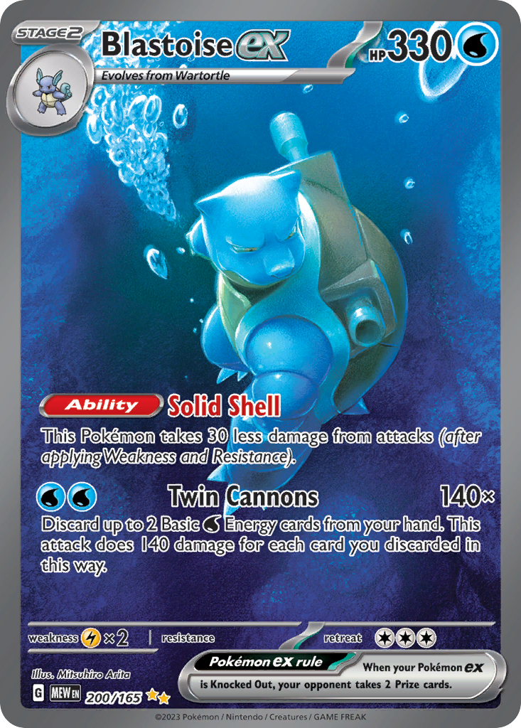 Blastoise ex · SV: 151 · #200/165