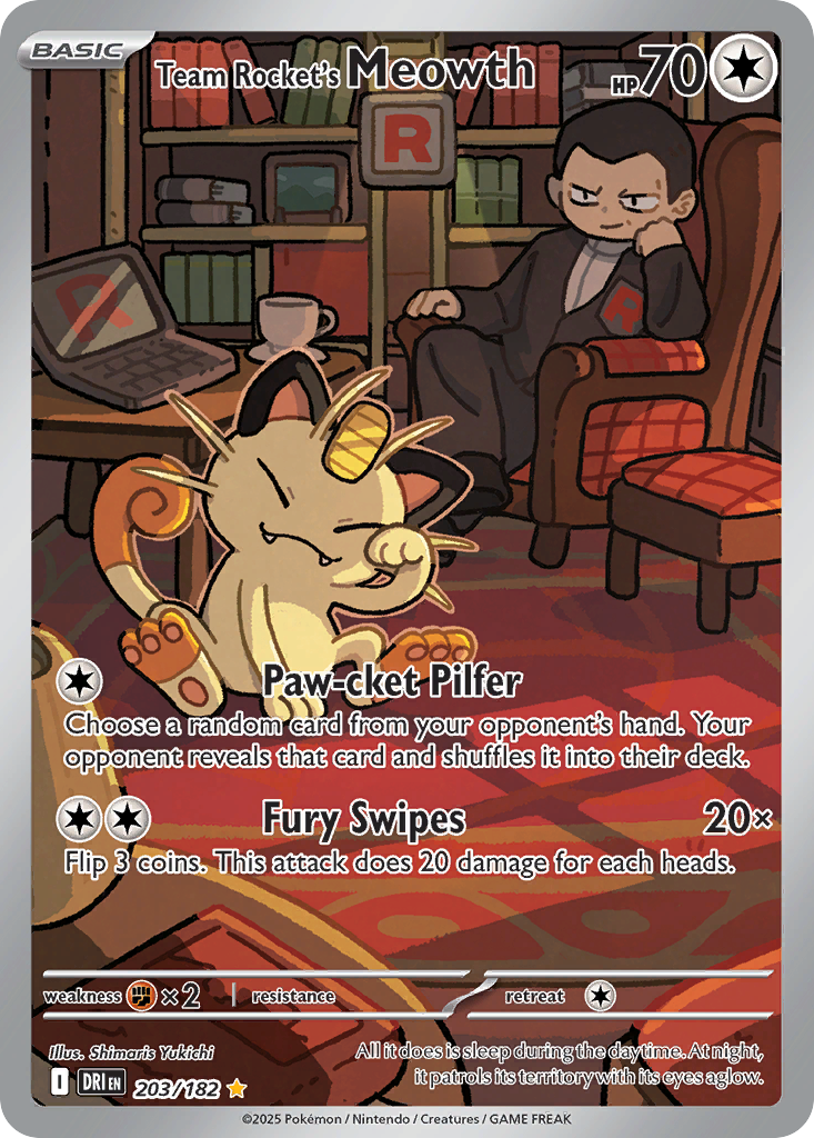 Team Rocket's Meowth · Destined Rivals · #203/182
