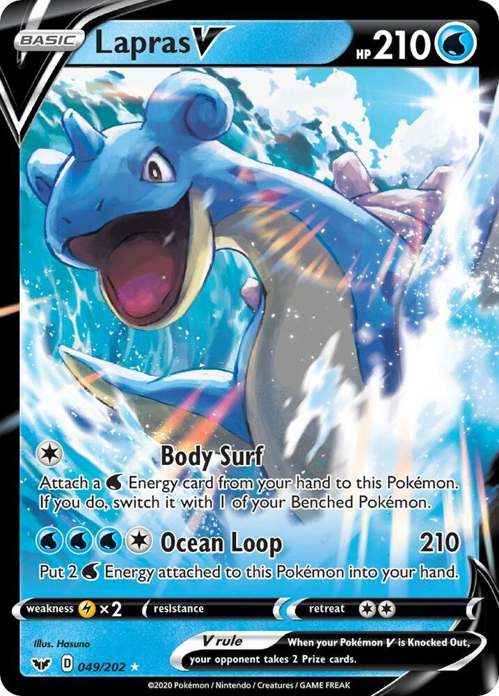 Lapras V #049/202 - SWSH01: Sword & Shield Base Set - Near Mint