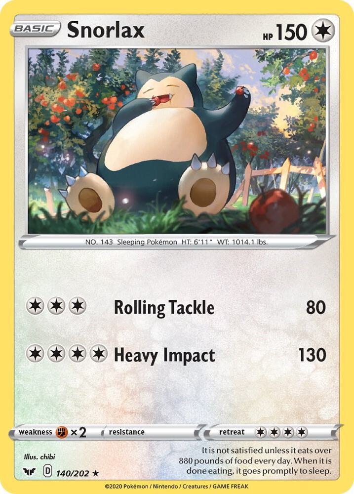 Snorlax #140/202 - SWSH01: Sword & Shield Base Set