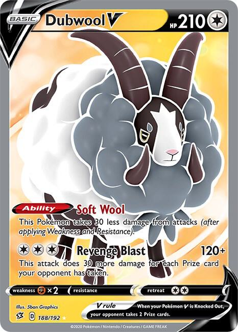 Dubwool V (Full Art) #188/192 - SWSH02: Rebel Clash