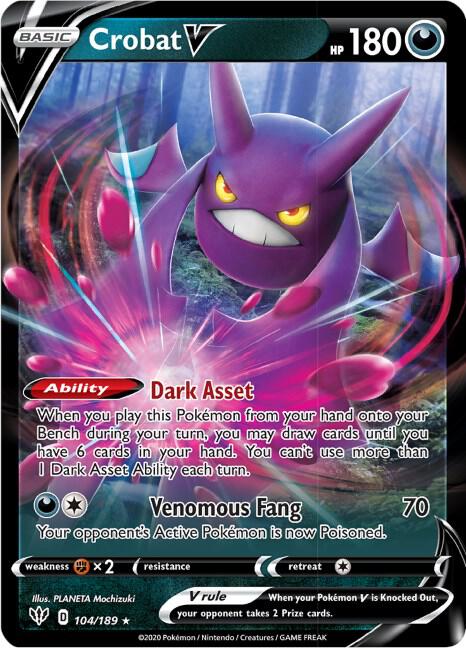 Crobat V #104/189 - SWSH03: Darkness Ablaze