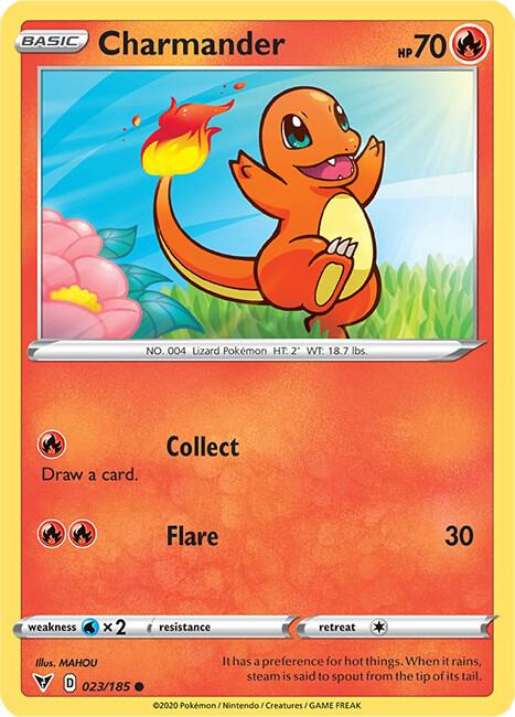 Charmander #023/185 - SWSH04: Vivid Voltage - Near Mint