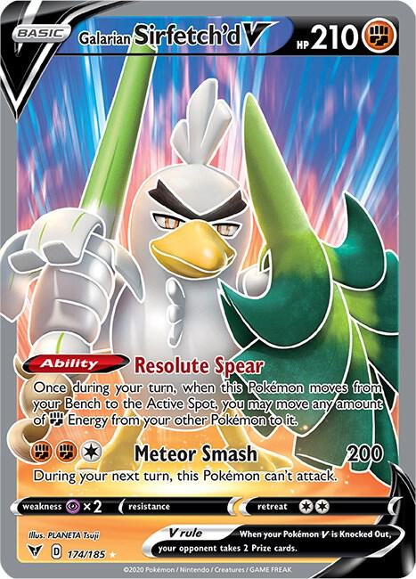 Galarian Sirfetch'd V (Full Art) #174/185 - SWSH04: Vivid Voltage