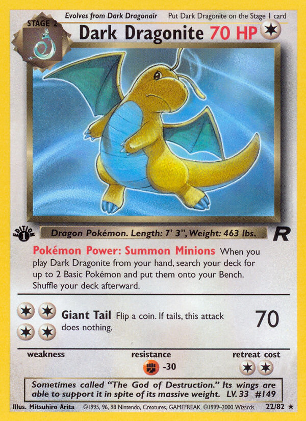 Pokémon — Dark Dragonite — Team Rocket (Rare)