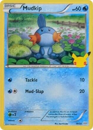 Mudkip - 19/25 #019/025 - McDonald's 25th Anniversary Promos - Near Mint