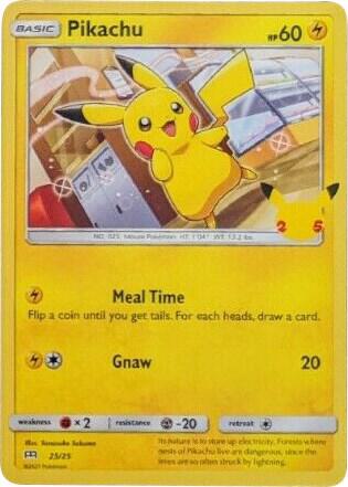 Pikachu - 25/25 #025/025 - McDonald's 25th Anniversary Promos - Near Mint