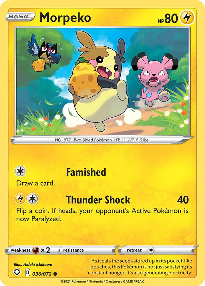 Morpeko (036) #036/072 - Shining Fates - Near Mint