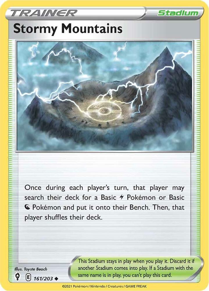 Stormy Mountains #161/203 - SWSH07: Evolving Skies