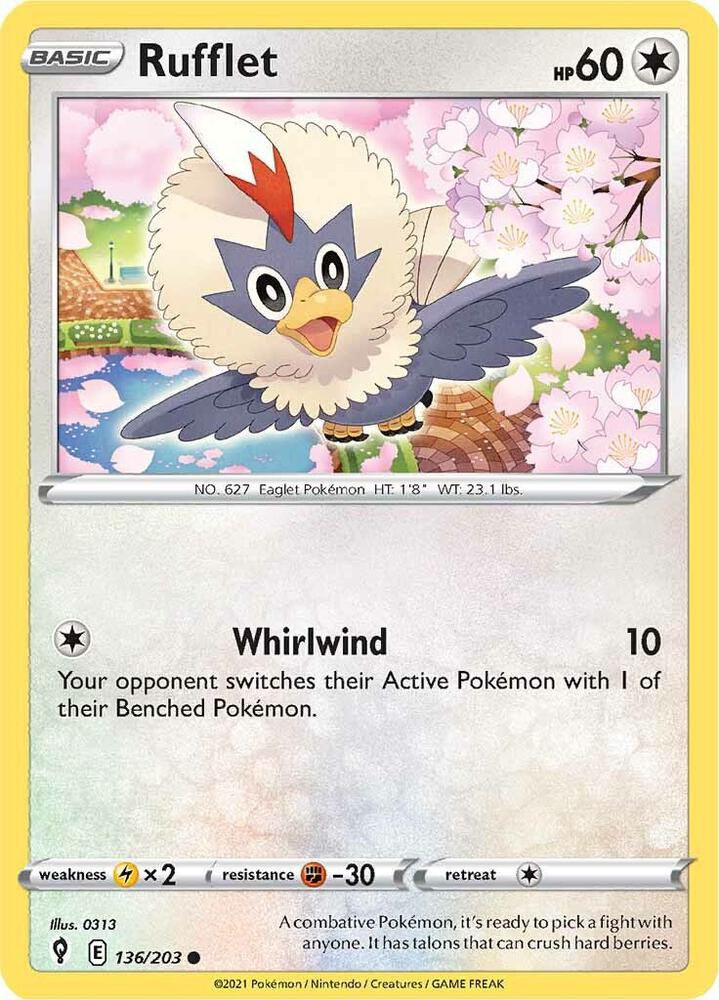 Rufflet #136/203 - SWSH07: Evolving Skies