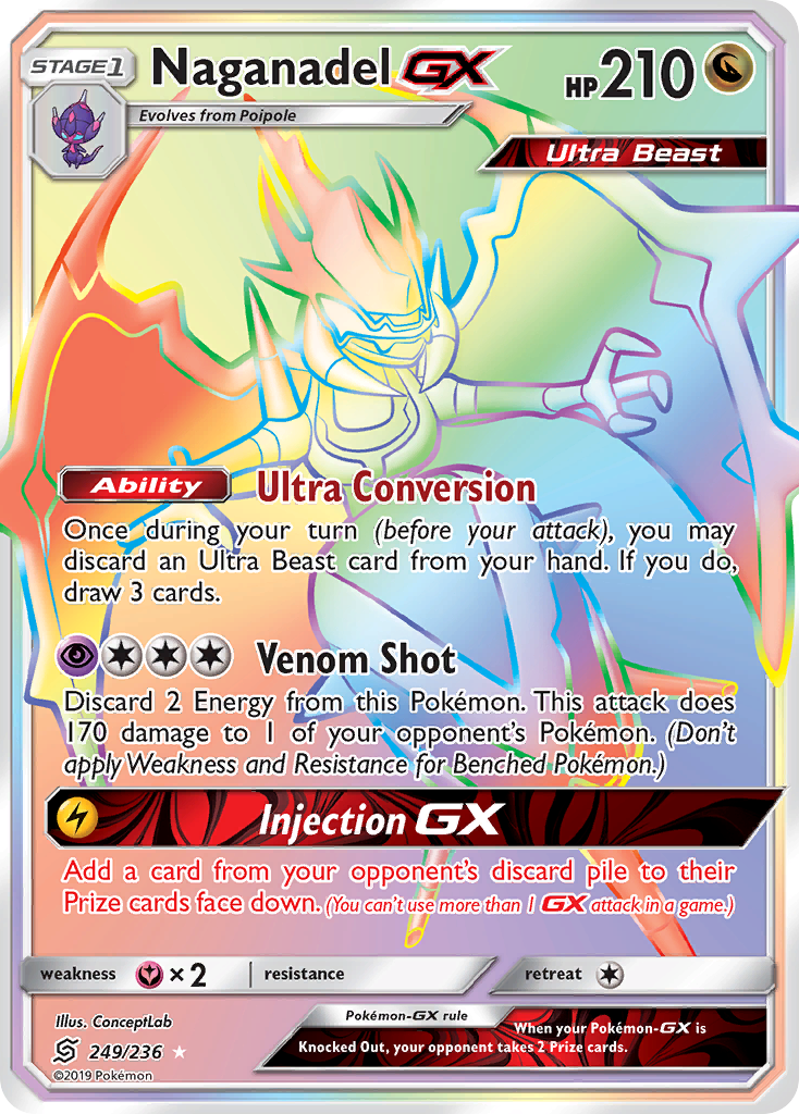 Pokémon — Naganadel-GX — Unified Minds (RR)