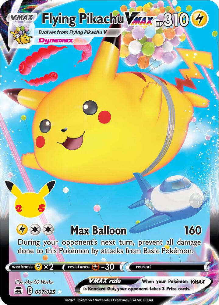 Flying Pikachu VMAX #007/025 - Celebrations - Near Mint