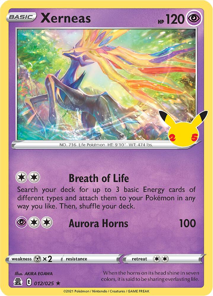 Xerneas #012/025 - Celebrations - Near Mint