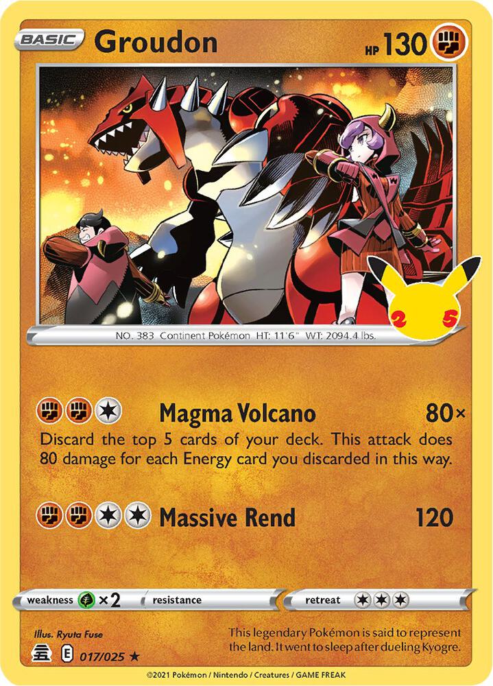 Groudon #017/025 - Celebrations - Near Mint