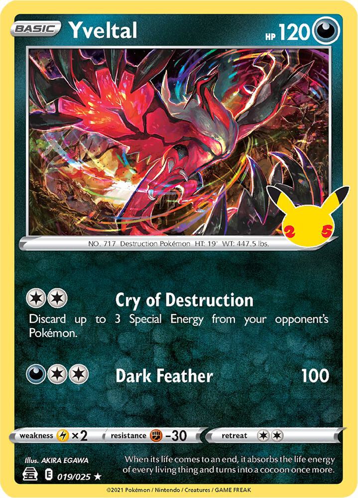 Yveltal #019/025 - Celebrations - Near Mint