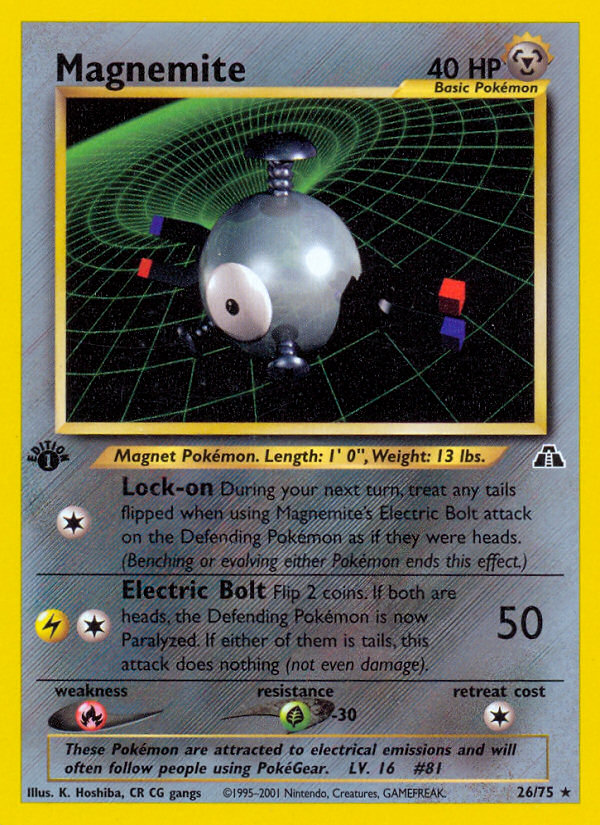 Pokémon — Magnemite — Neo Discovery (Rare)