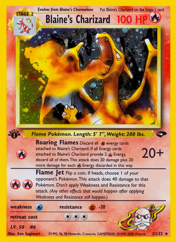 Pokémon — Blaine's Charizard — Gym Challenge (Holo)