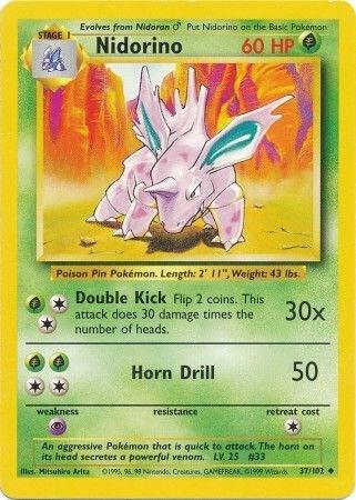 Nidorino #037/102 - Base Set